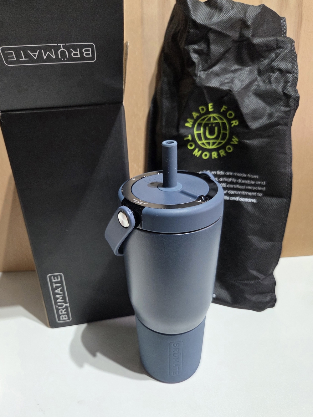 BrüMate Resa 25 oz Leakproof Straw Tumbler Blue ColdKey NWT